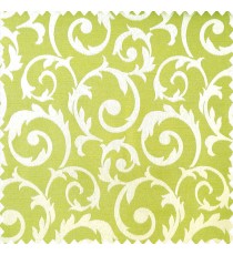 Green cream color traditional design texture finished surface shiny swirls pattern polyester main curtain